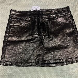 American Eagle Outfitters Shimmering Black Mini Skirt